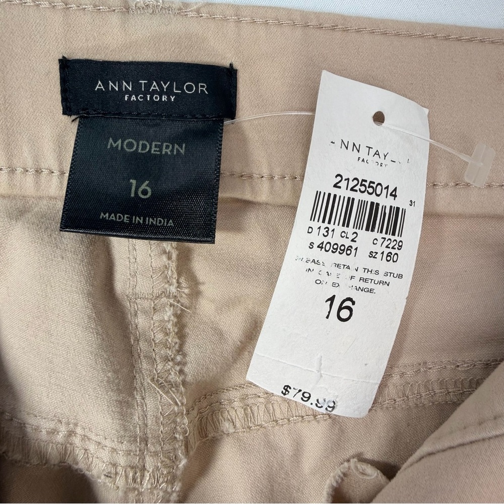 NWT Ann Taylor Factory Modern Fit Pants Size 16 Women's - Picture 8 of 9